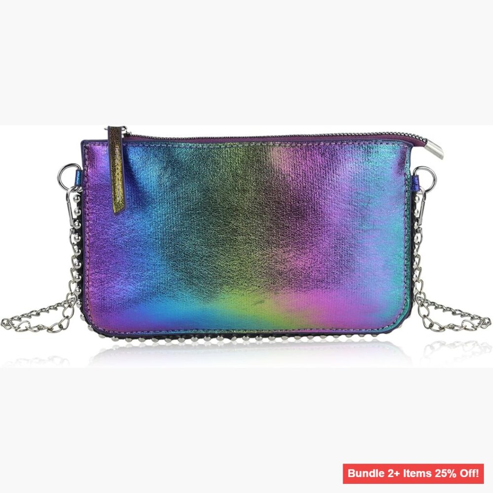 Small PU Leather Crossbody Phone Bag with Chain Strap for Daily Use